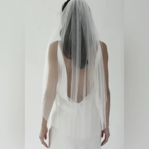 Accessories - Designer White Fingertip Wedding Veil